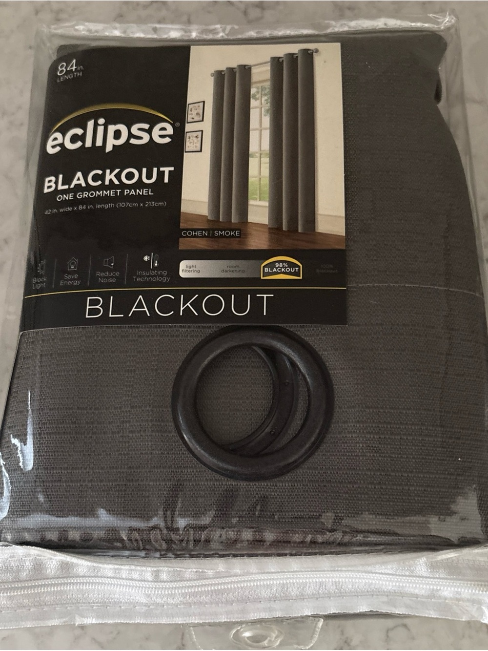 Eclipse Blackout Cohen Smoke Color Window Panel 42 x 84 New
1 Panel.  New